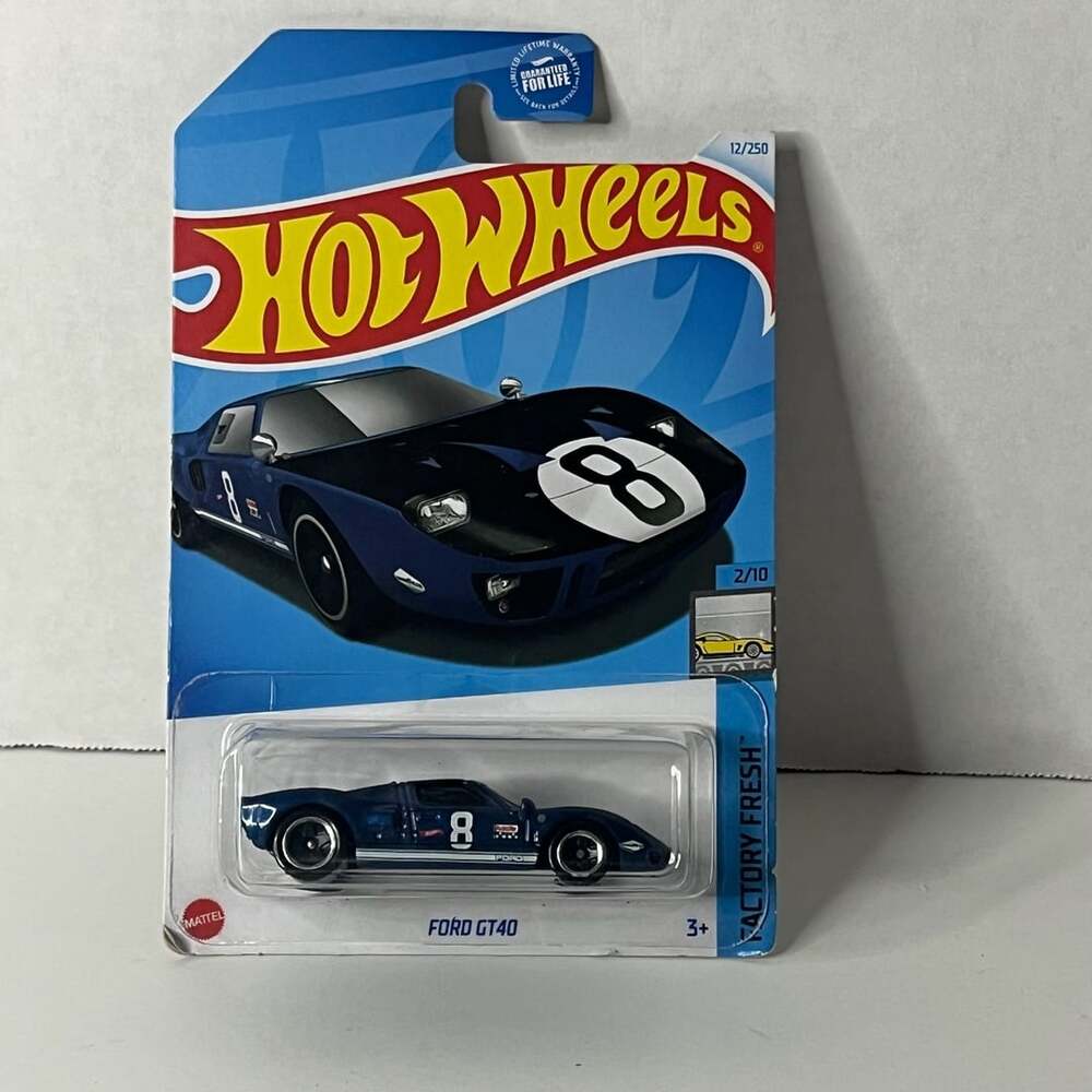 Hot Wheels Ford GT40 Factory Fresh 12/250 Dark Blue Diecast Car
